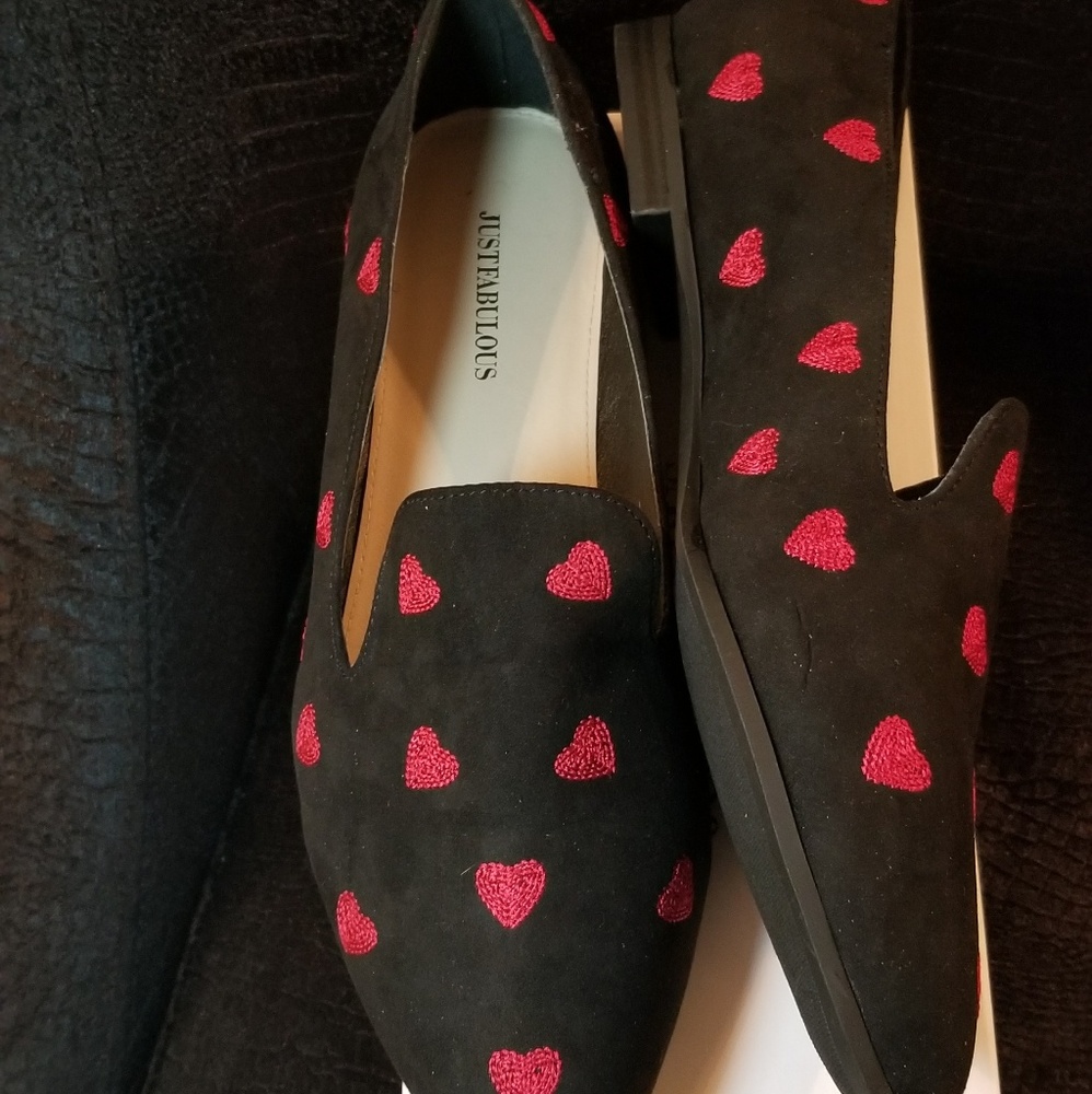 Just Fab Heartley Flats